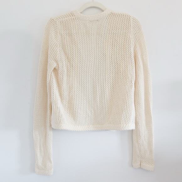 Another Love Filomena Cardigan Sweater Vintage Cream Crocheted XS - Picture 7 of 9